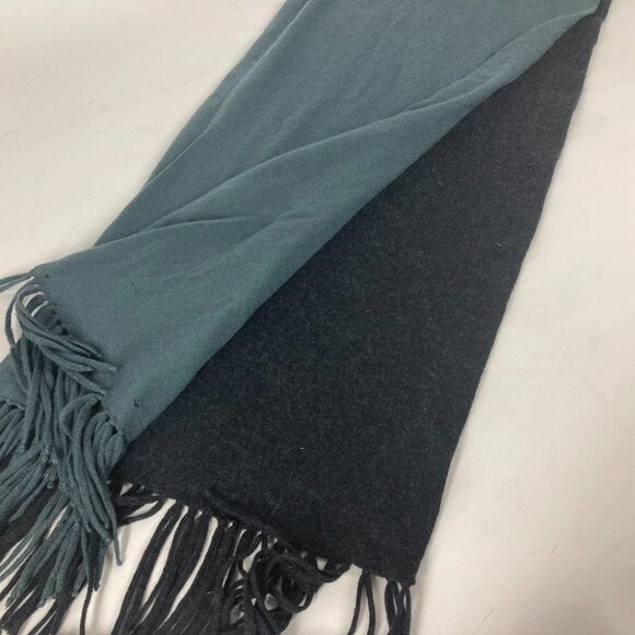 HERMES Bicolor fringe Scarf Cashmere Scarf/BlackBased - Picture 6 of 14